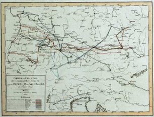 WHK 32 Krieg mit Frankreich 1792-1805: Karte der Feldzüge der Franzosen gegen Österreich und Russland, 1805