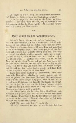 Herr Buchholz hat Zahnschmerzen