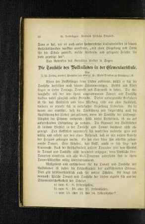 ¬Die¬ Tonhöhe des Volksliedes in der Elemtarschule