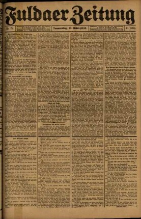 Ausgabe vom Donnerstag, den 25. März 1920.