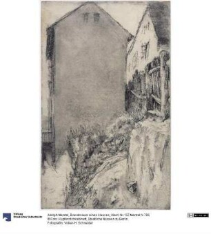 Brandmauer eines Hauses