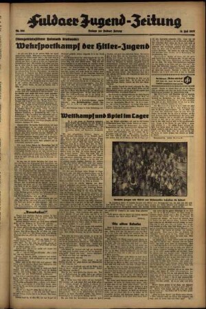 Zweite Ausgabe vom Mittwoch, den 21. Juli 1937.