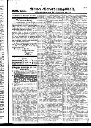 1619. Ausgabe. Mittwoch, 12. September 1917