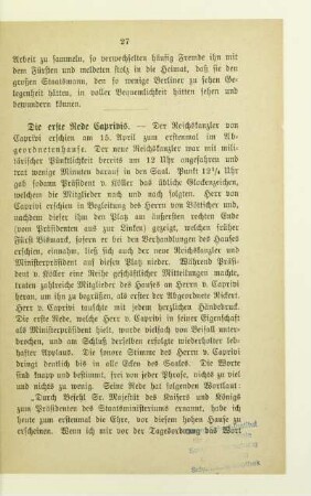 Die erste Rede Caprivis