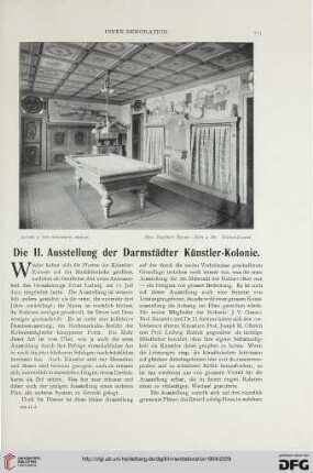 Die II. Ausstellung der Darmstädter Künstler-Kolonie
