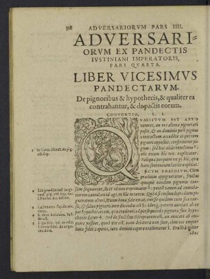Liber vicesimus Pandectarum. De pignoribus & hypothecis ...