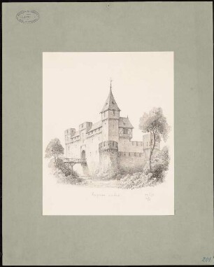 Burg Langenau an der Lahn, Obernhof: Perspektivische Ansicht