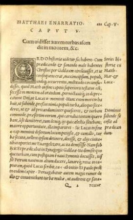 Caput V. Cum vidisset autem turbas ascendit in montem, &c.