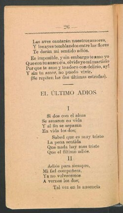 El último adíos