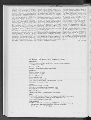 Im Oktober 1986 veröffentlichte Statistische Berichte