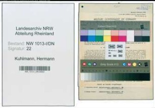 Entnazifizierung Hermann Kuhlmann , geb. 31.05.1898 (Kaufmaennischer Angestellter)