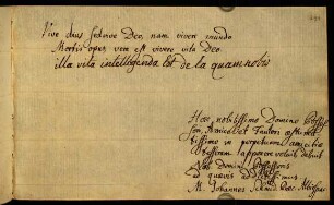 Johannes Schmid, Prae[eptor] Albirspac[ensis, Alpirsbach, 08.1749].