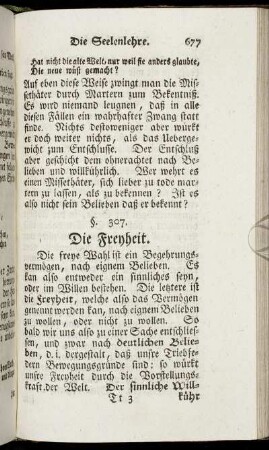 Die Freyheit.