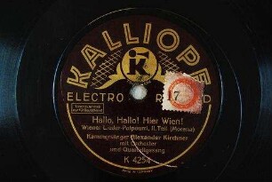Hallo, Hallo! Hier Wien! : Wiener Lieder-Potpourri, II. Teil / (Morena)