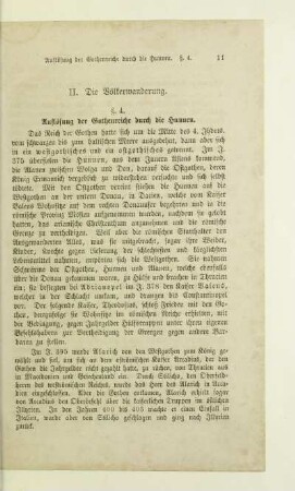 II. Die Völkerwanderung