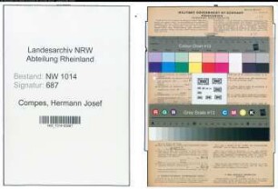 Entnazifizierung Hermann Josef Compes , geb. 20.12.1922 ()