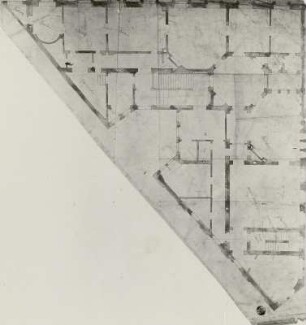 Dresden, Palais Kaskel-Oppenheim, Grundriss 1. Stock. Zeichnung