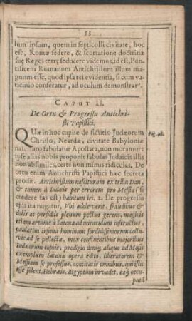 Caput II. De Ortu & Progressu Antichristi Papistici.