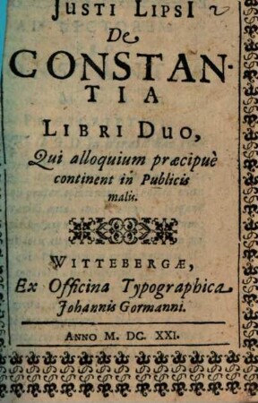 De constantia libri duo
