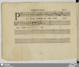 XLVI. Isaac, Heinrich: Parce Domine populo tuo