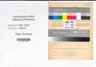 Entnazifizierung Edmund Olligs, geb. 28.07.1890 (Angest.)
