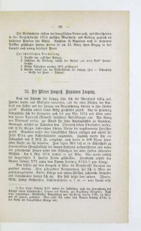 32. Der Wiener Kongreß. Napoleons Ausgang