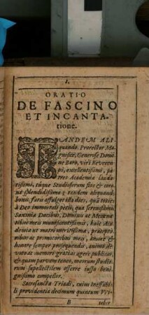 Dissertatio de Fascino et Incantatione