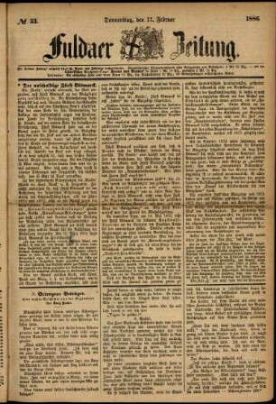 Ausgabe vom Donnerstag, den 11. Februar 1886.