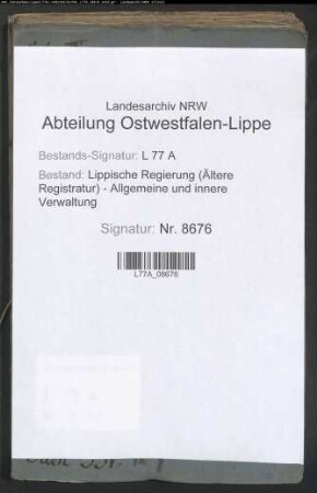 Landstraße (Chaussee) von Bremke nach Alverdissen.- (Distrikt 26), Bd. 5