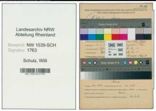 Entnazifizierung Willi Schulz , geb. 14.02.1906 (Verwaltungsangestellter)