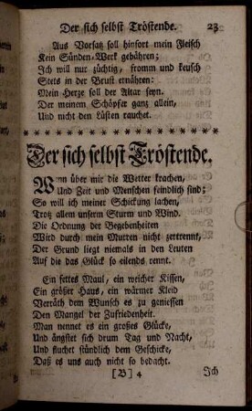 Der sich selbst Tröstende.