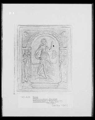 Ofenkachel mit Personifikationen der Vanitas