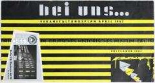 Monatsprogramm des Zentralen Klubhauses der Jugend in Berlin (DDR)