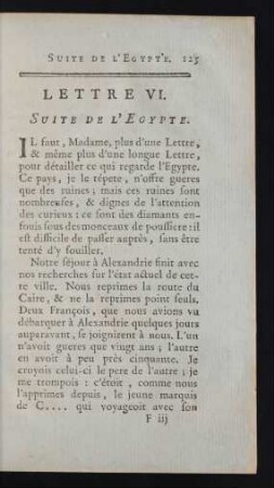 Lettre VI. Suite De L'Egypte.