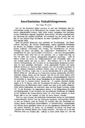 Amerikanisches Volksbildungswesen