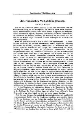 Amerikanisches Volksbildungswesen