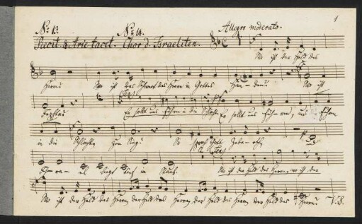 No. 13 Recit. und Arie tacet. No. 14 Chor der Israeliten