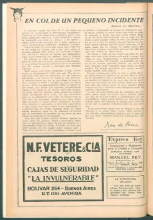 En col de un pequeño incidente