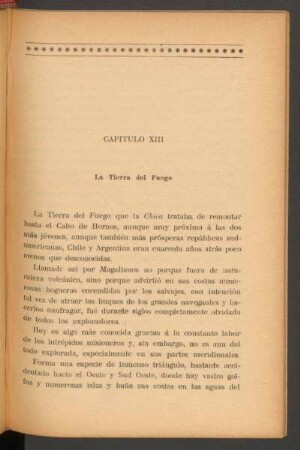 Capítulo XIII - La Tierra del Fuego