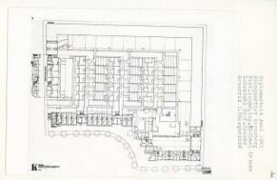 Wohnquartier, Berlin-Kreuzberg (Diplomarbeit bei Willy Kreuer): Grundriss 3. Obergeschoss