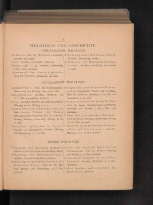 Philologie und Geschichte.