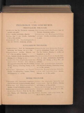 Philologie und Geschichte.