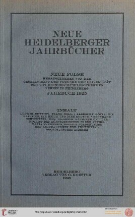 N.F.: Neue Heidelberger Jahrbücher
