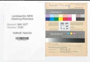 Entnazifizierung Heinrich Holthoff , geb. 07.10.1920 (Polizist)