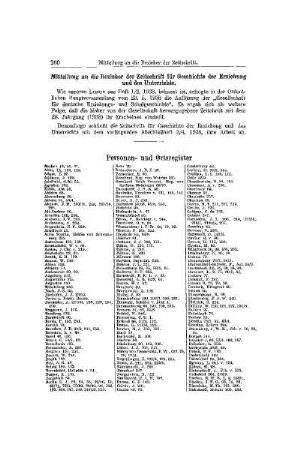 Mitteilung an die Bezieher der Zeitschrift für Geschichte der Erziehung und des Unterrichts