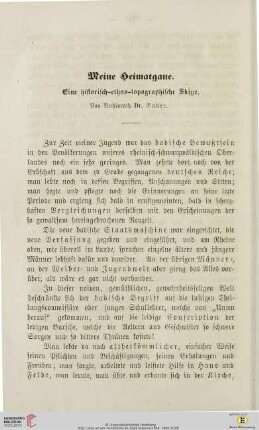 Meine Heimatgaue. Eine historisch-ethno-topographische Skizze
