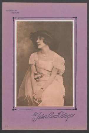 Suplemento de "Anales" : [Fotografía de] Sta. Julia Shaw Villegas