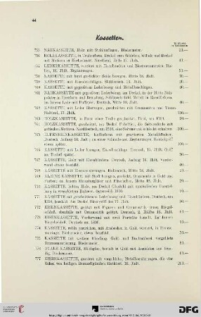 Kassetten (Nr. 755-777)