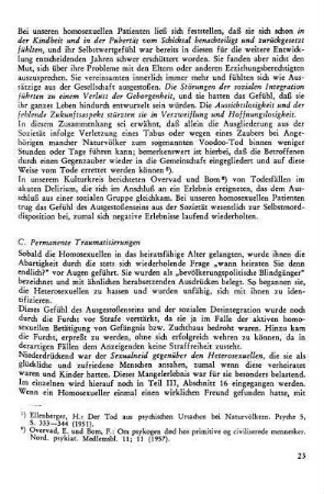 C. Permanente Traumatisierungen