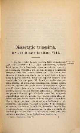 Dissertationes selectae in historiam ecclesiasticam, 6